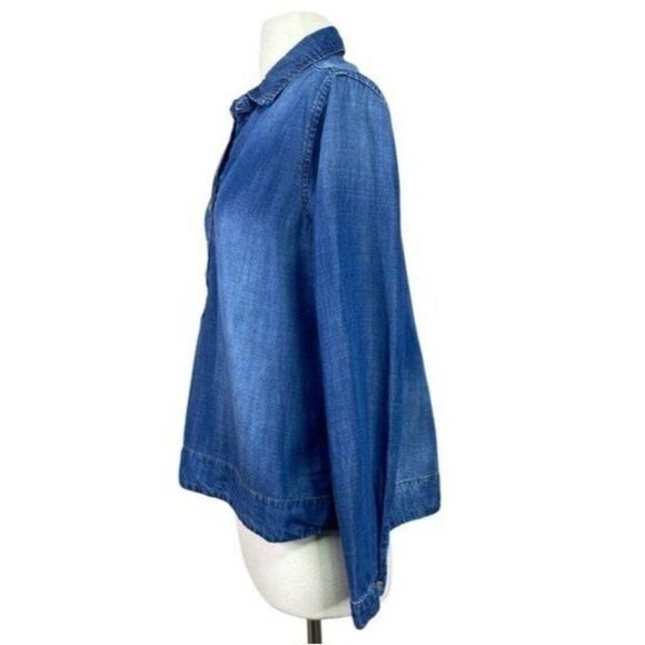 Cloth & Stone Denim Top Extra Small - Picture 2 of 6